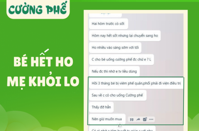 Phản hồi từ các mẹ đã sử dụng Cường Phế